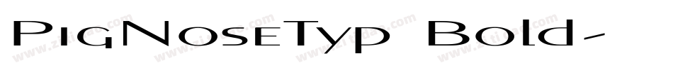 PigNoseTyp Bold字体转换
